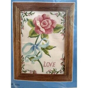 Candamar Designs Rose Embroidery Kit #4006 New Sealed Vintage Floral Needlework